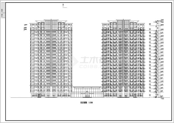 高层住宅及会所建筑设计CAD施工图-图二