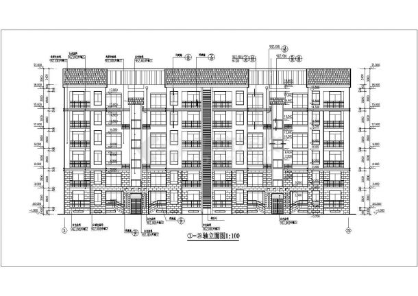 复式居民楼建筑设计CAD全套施工图-图二