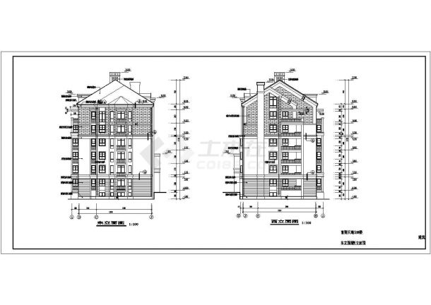多层住宅楼建筑全套设计CAD施工图-图一