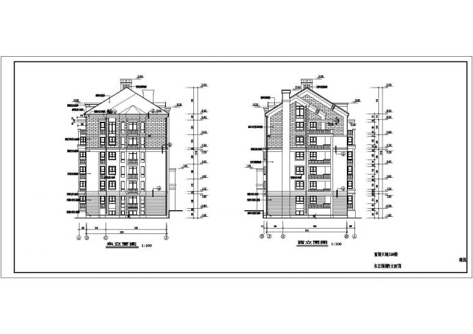 多层住宅楼建筑全套设计CAD施工图_图1