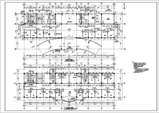 某六层框架结构医院大楼建施图-图二