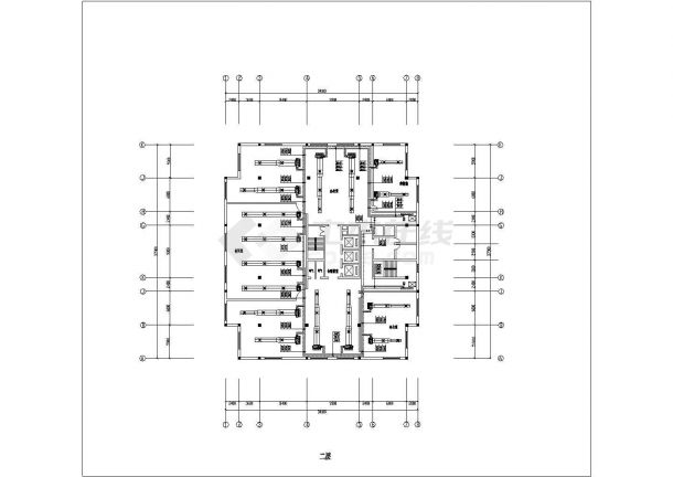 复古式办公楼中央空调CAD参考图-图二