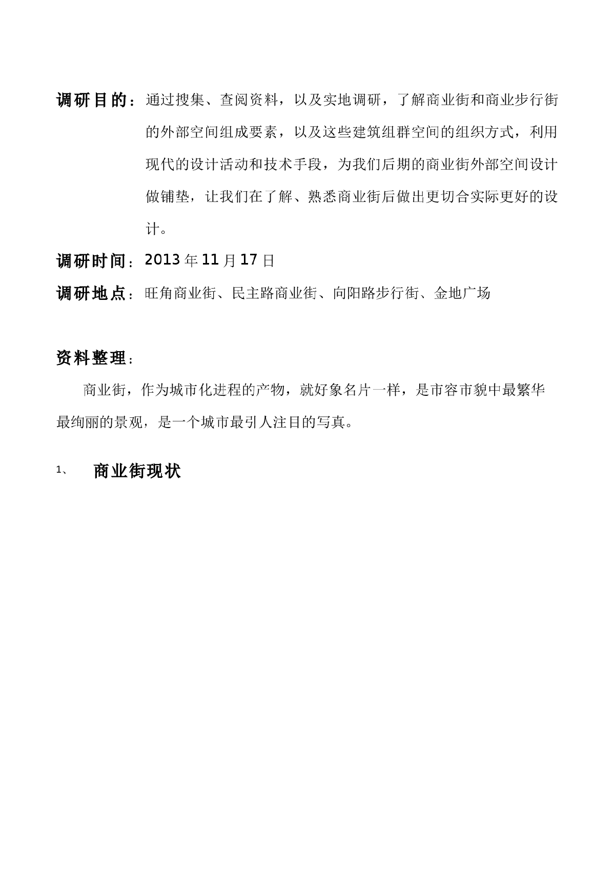 大学建筑学专业作业商业街调研报告-图二