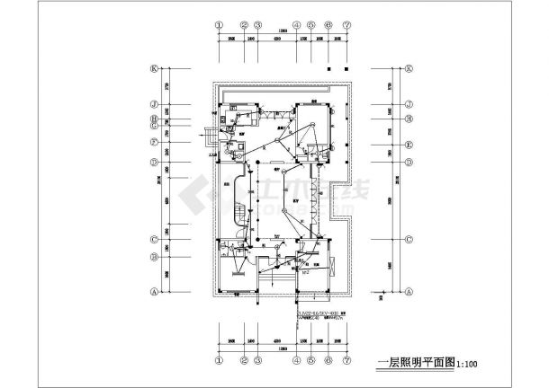 某区别墅CAD电气施工图-图一