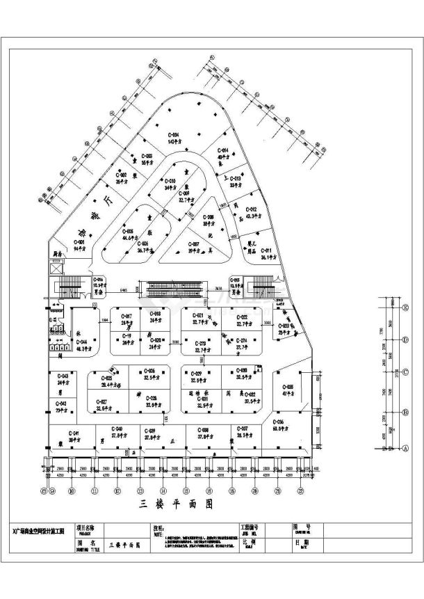 某地百货商场建筑布局图（共3张）-图二