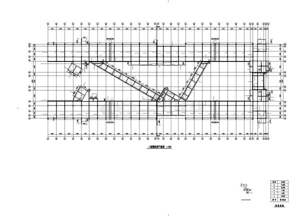 某学院框架建筑结构CAD平面布置详图-图一