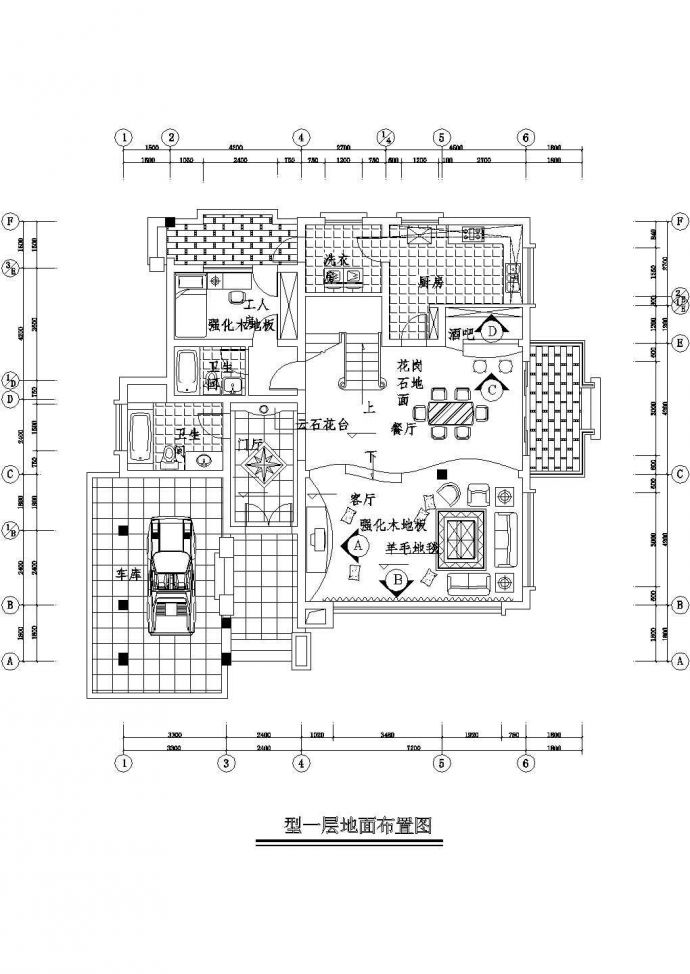 高档花园别墅建筑设计图纸_图1