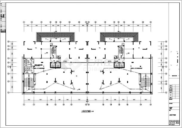 某市大型商业综合楼电气CAD布置图-图一
