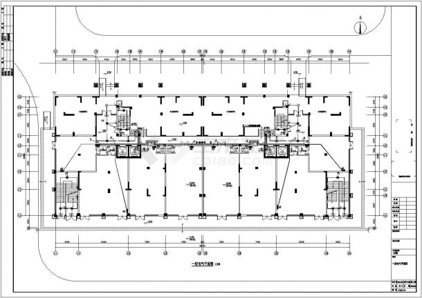 某市大型商业综合楼电气CAD布置图-图二