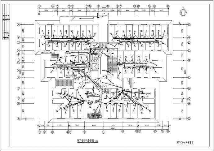 高层居民楼电气系统CAD详细参考图_图1