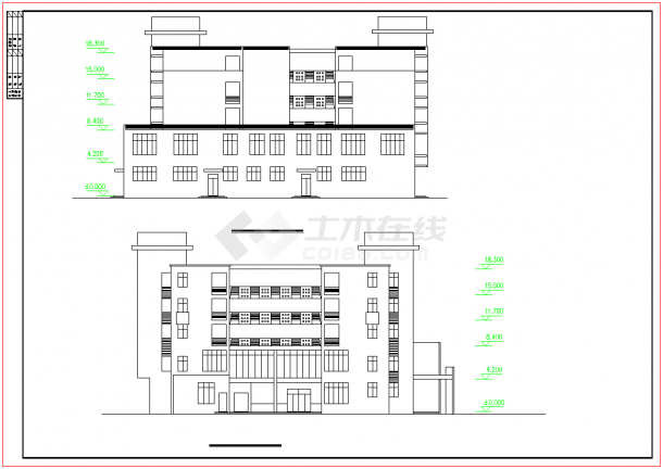 某中学综合楼及宿舍方案设计（含效果图）-图一