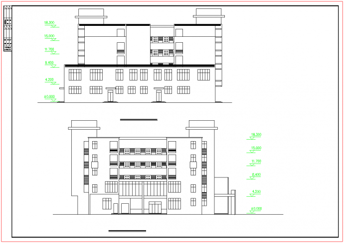 某中学综合楼及宿舍方案设计（含效果图）_图1