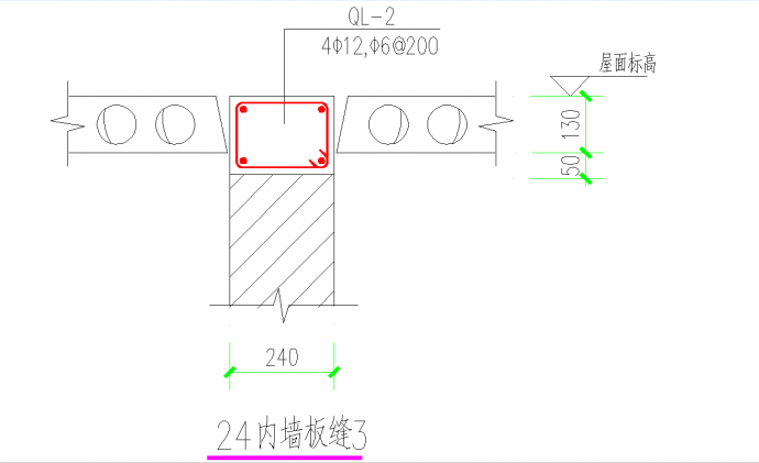 某地某24内墙板缝节点构造详图三CAD图纸_图1