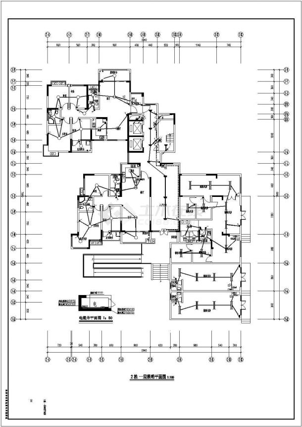 [湖南]小区住宅楼电气施工设计图纸-图一