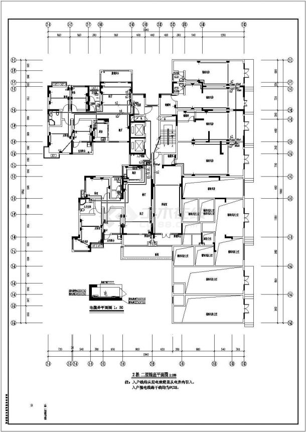 [湖南]小区住宅楼电气施工设计图纸-图二