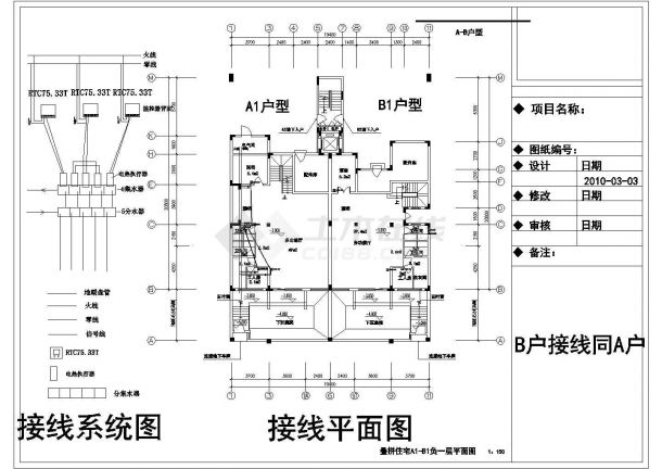 住宅楼采暖自控系统平面CAD图-图一