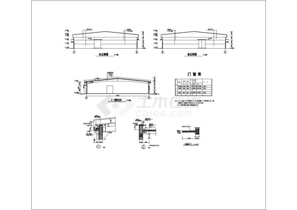 一套小型水泥仓库建筑施工图（共8张）-图一