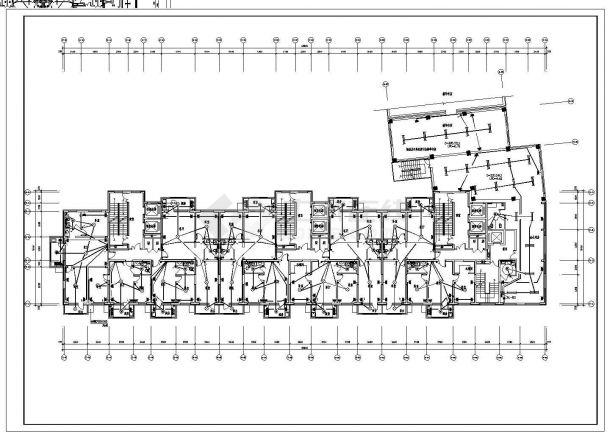 三十层住宅楼电气施工CAD布置图-图二