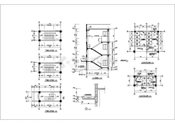 一套详细的厂房建筑图（共9张）-图二