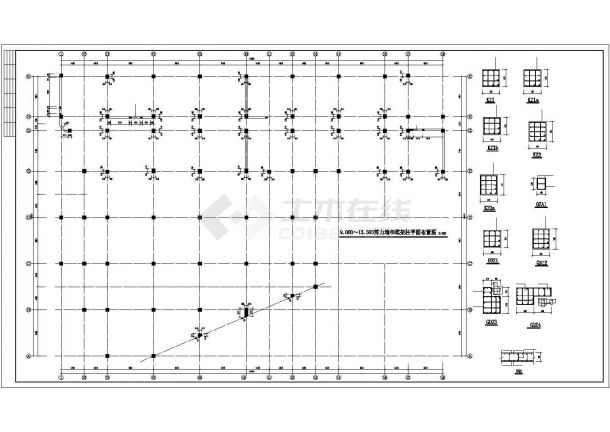 涡阳县某11层框剪酒店结构设计图-图二