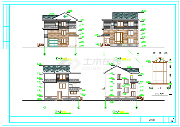 【安徽】某地新型农村住宅建筑设计施工图纸-图一