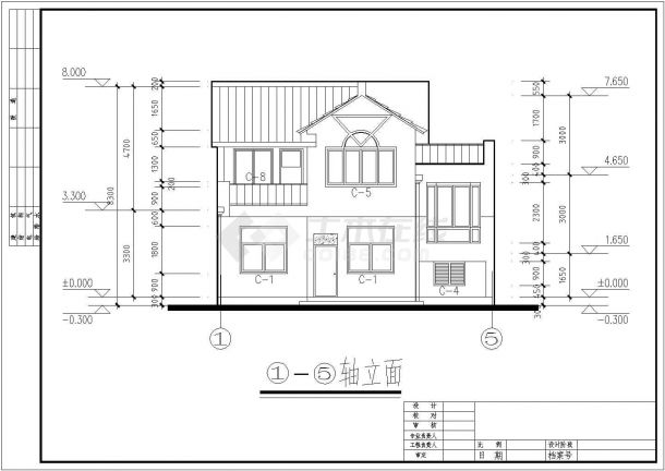 某二层砖混结构农村房屋建筑设计图-图一