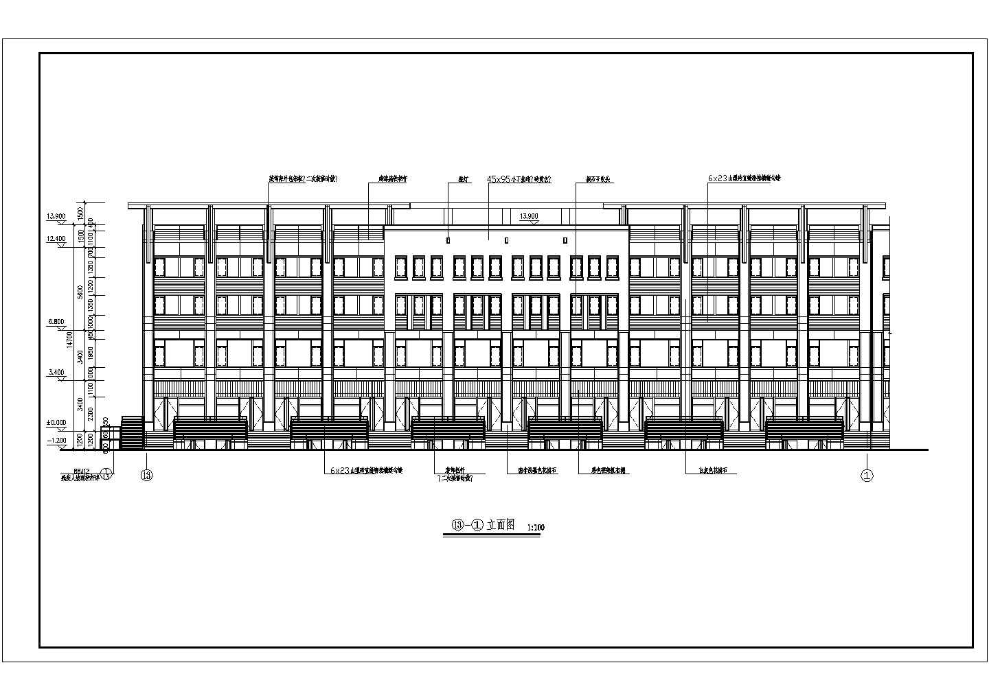 一套典型商场建筑图（共8张）