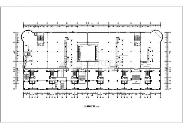综合大楼通风排烟设计CAD参考图-图二