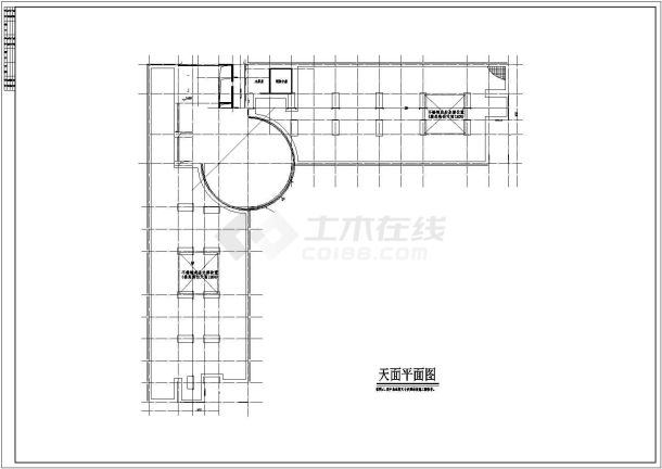青岛市某经典欧式综合楼建筑设计施工CAD布置图-图二