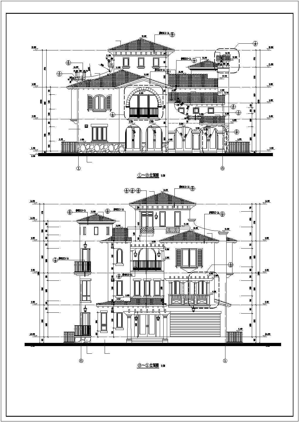 【深圳】某经典独立别墅建筑设计施工图纸