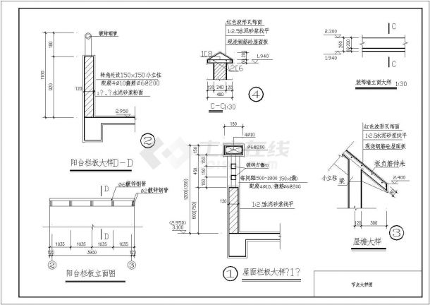 某二层农村住宅建筑设计图（长12.54米 宽11.34米）-图二