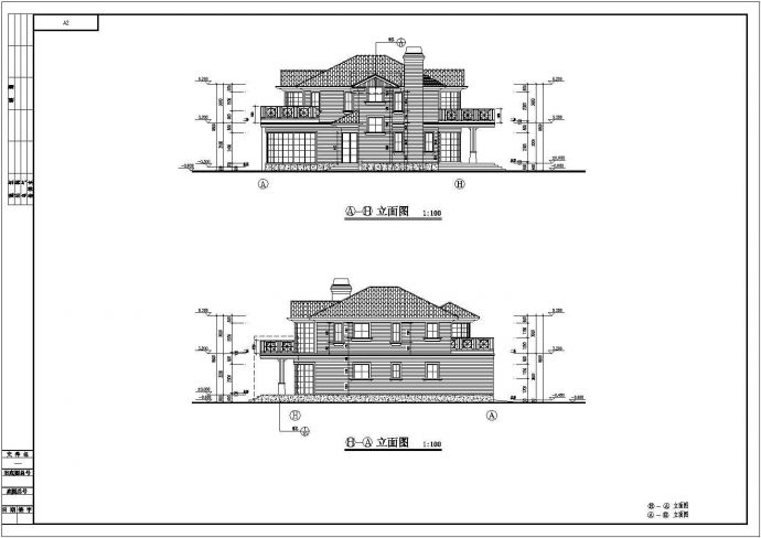 别墅区二层物业管理用房建筑设计施工图_图1