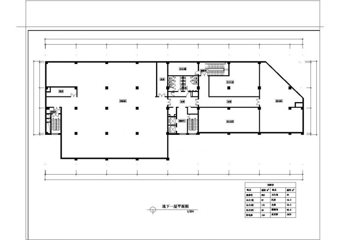 某宾馆CAD平面建筑基础图_图1