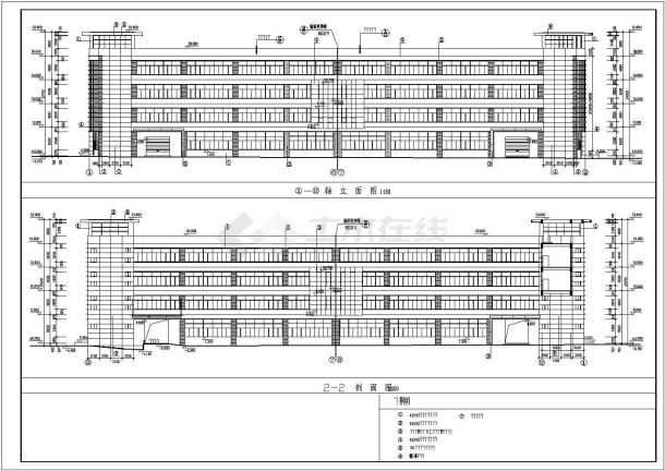 某四层中标厂建筑设计图（长94.4米 宽30米）-图一