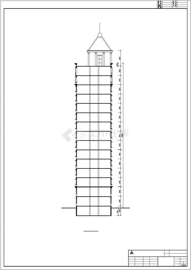 【上海】板式高层住宅户型设计施工图纸-图一