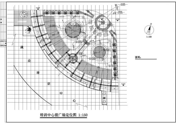 精美广场环境建筑CAD图-图二
