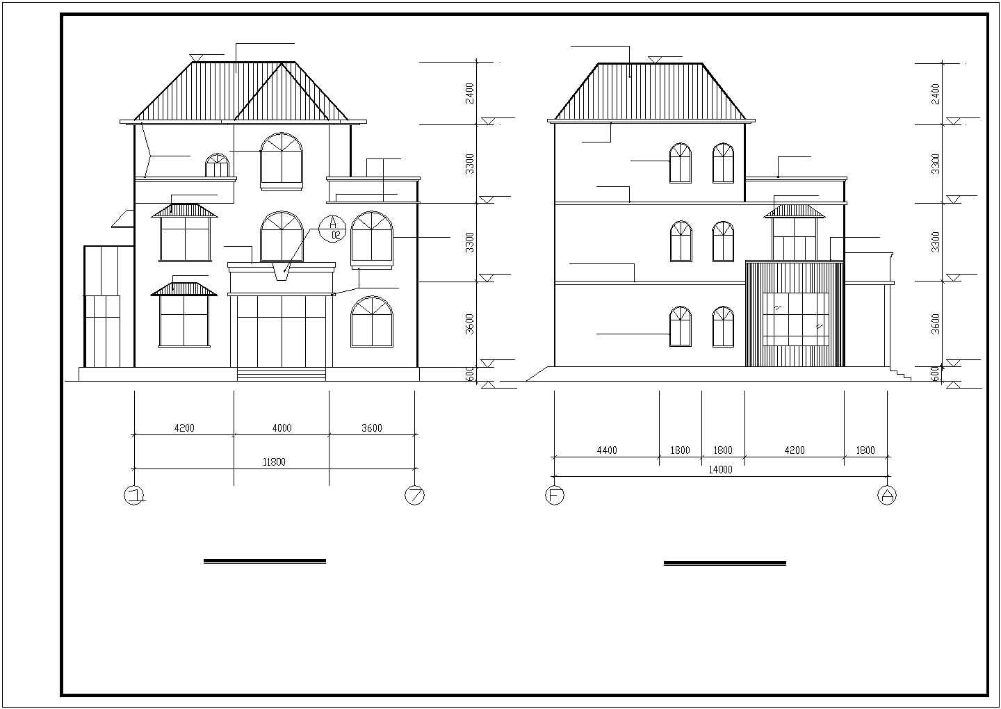【杭州】某三层别墅建筑结构设计图