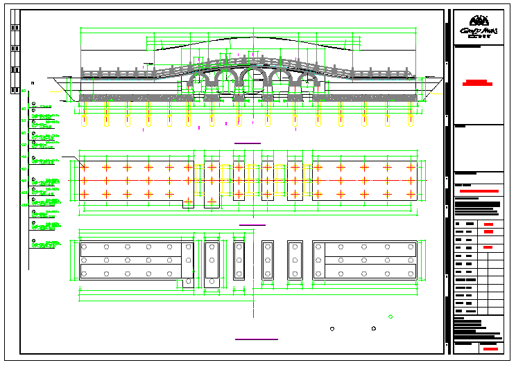园林桥梁结构设计施工图