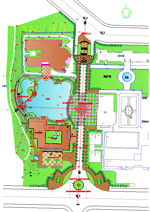 【北京市】某专科院校景观规划设计图_图1