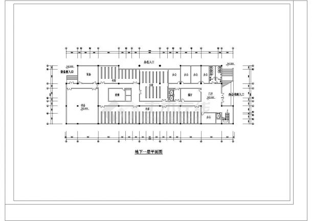 学校教学楼建筑CAD平面图-图二