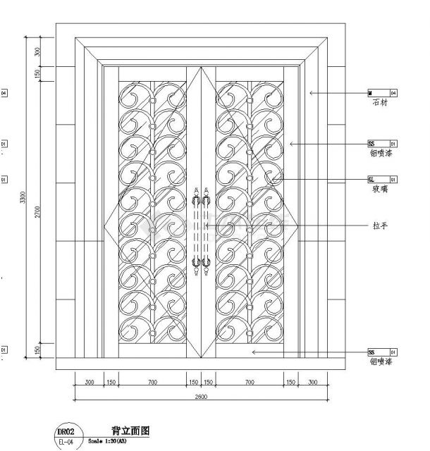 双开门的画法图片