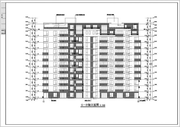 秀枫山庄17栋小高层住宅建筑设计施工图-图一