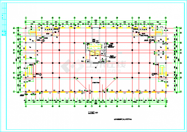 吉林省博士后公寓建筑施工设计CAD图纸-图二