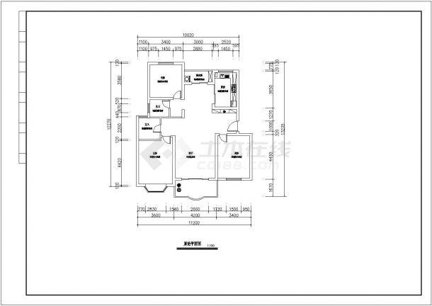 某现代室内装修设计施工CAD图-图二