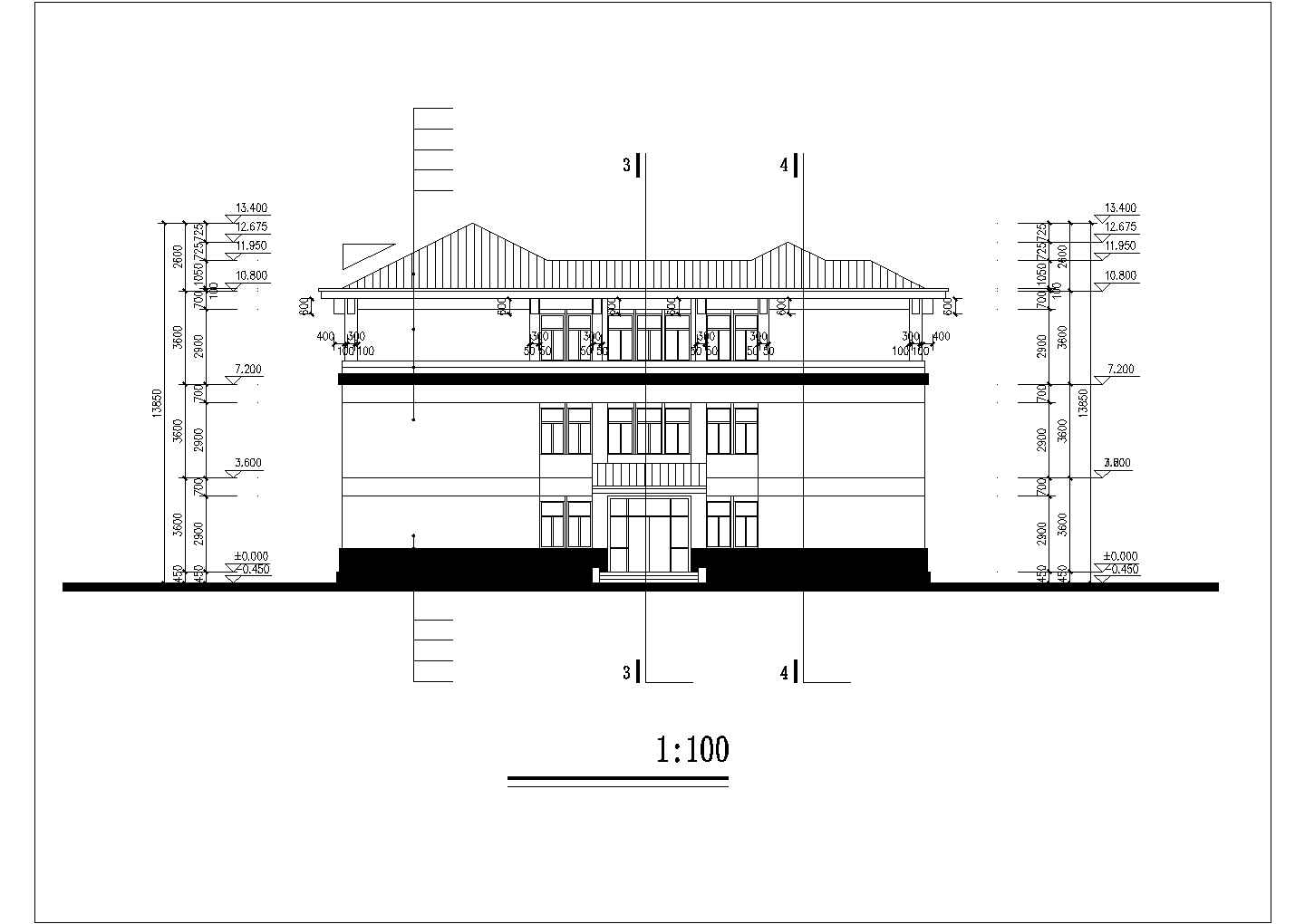 某地中学艺术楼建筑设计图（共10张）