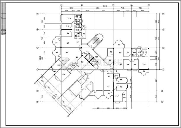 某地区小型多层住宅建筑图（共4张）-图一