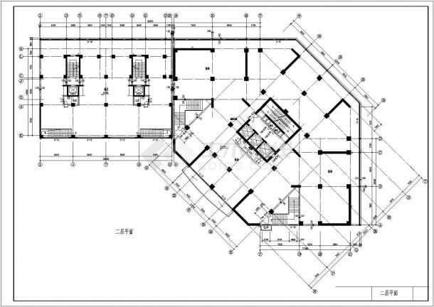 东方神韵高层住宅建筑施工CAD设计图纸-图二