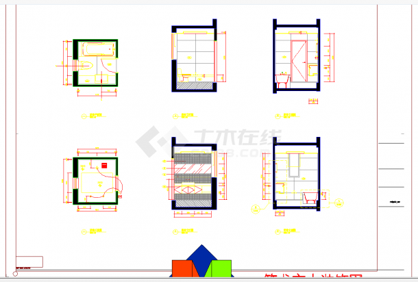 广东名师设计多层住宅区C型高档现代四居室装修施工图CAD图纸-图一