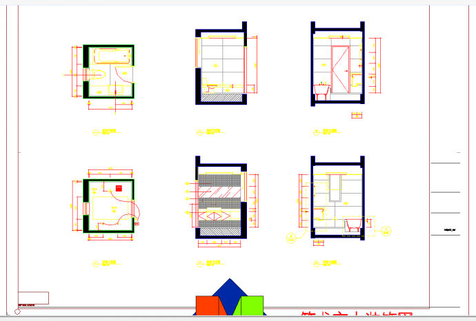 广东名师设计多层住宅区C型高档现代四居室装修施工图CAD图纸_图1