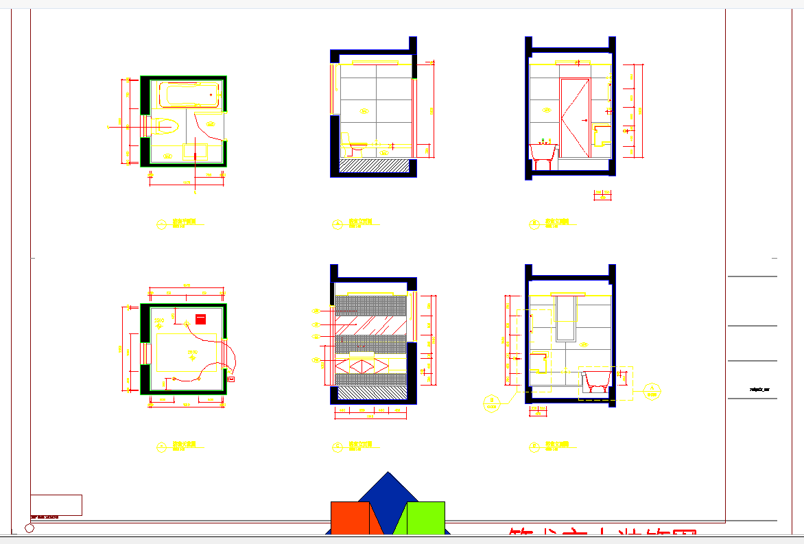 广东名师设计多层住宅区C型高档现代四居室装修施工图CAD图纸